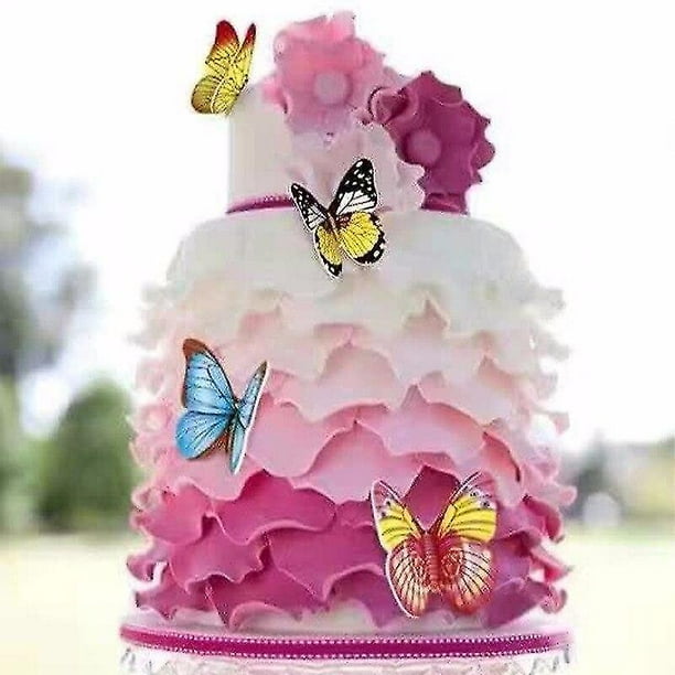 100 flores comestibles para decoración de tartas, decoración de ideas para  tartas, fiesta de boda (c oso de fresa Hogar