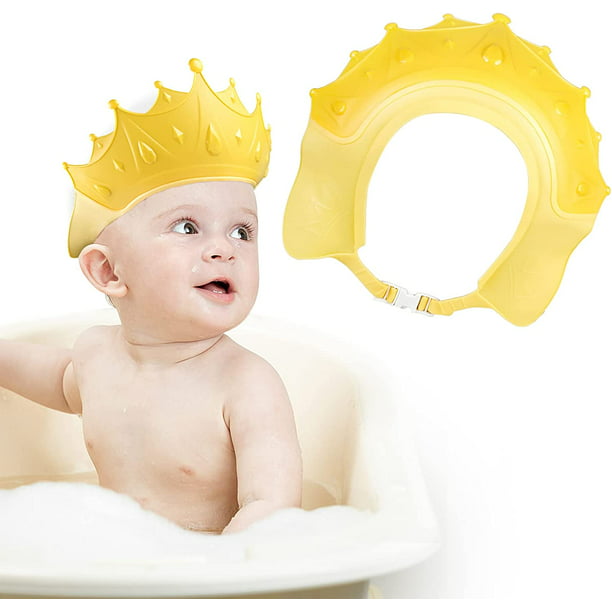 Gorro De Baño Para Bebé,Gorro Para Baby Shower Protege Los Oídos Y Los Ojos  De Los Niños Visera Para ER