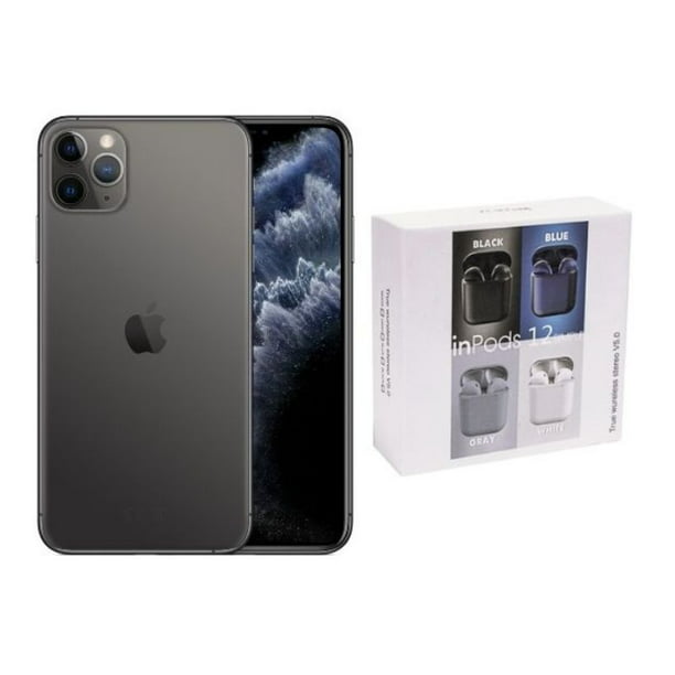 Smartphone iPhone 11 Pro Max Reacondicionado 256gb Gris + Audífonos  Genéricos Apple Galaxy MWH12LL/A