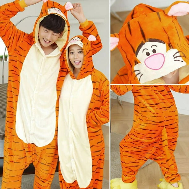 Onesie de franela para adultos, disfraz de Halloween, Animal de