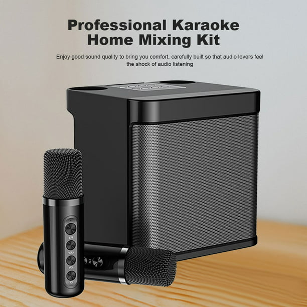 Karaoke Profesional portátil de 100W compatible con Bluetooth Micrófono  Dual altavoz Kuymtek inalámbrico estéreo de graves Subwoofer Karaoke  familiar