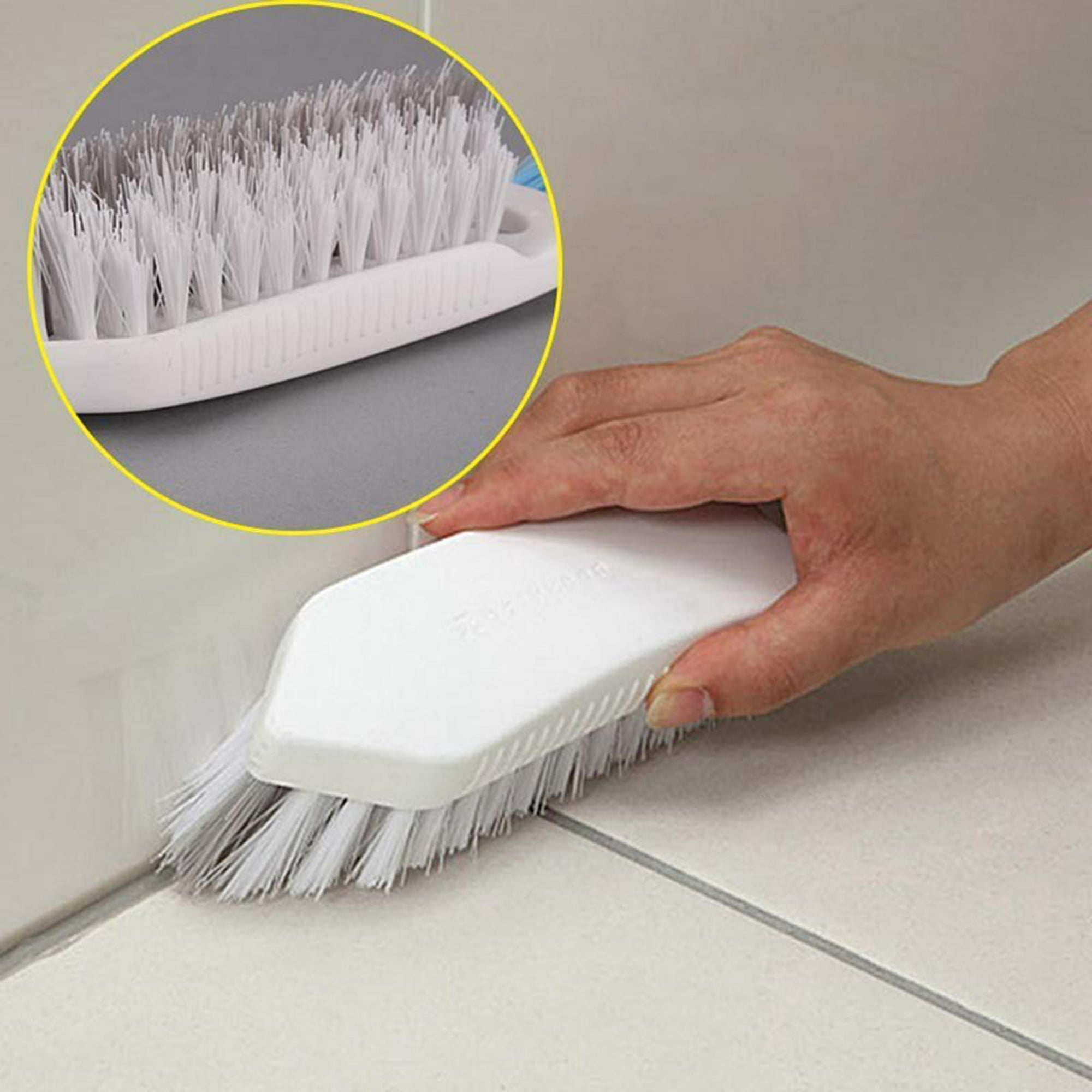 Cepillo limpiador de lechada para limpieza de ducha, fregado de líneas de  suelo, juntas de azulejos, cepillo de limpieza de cocina