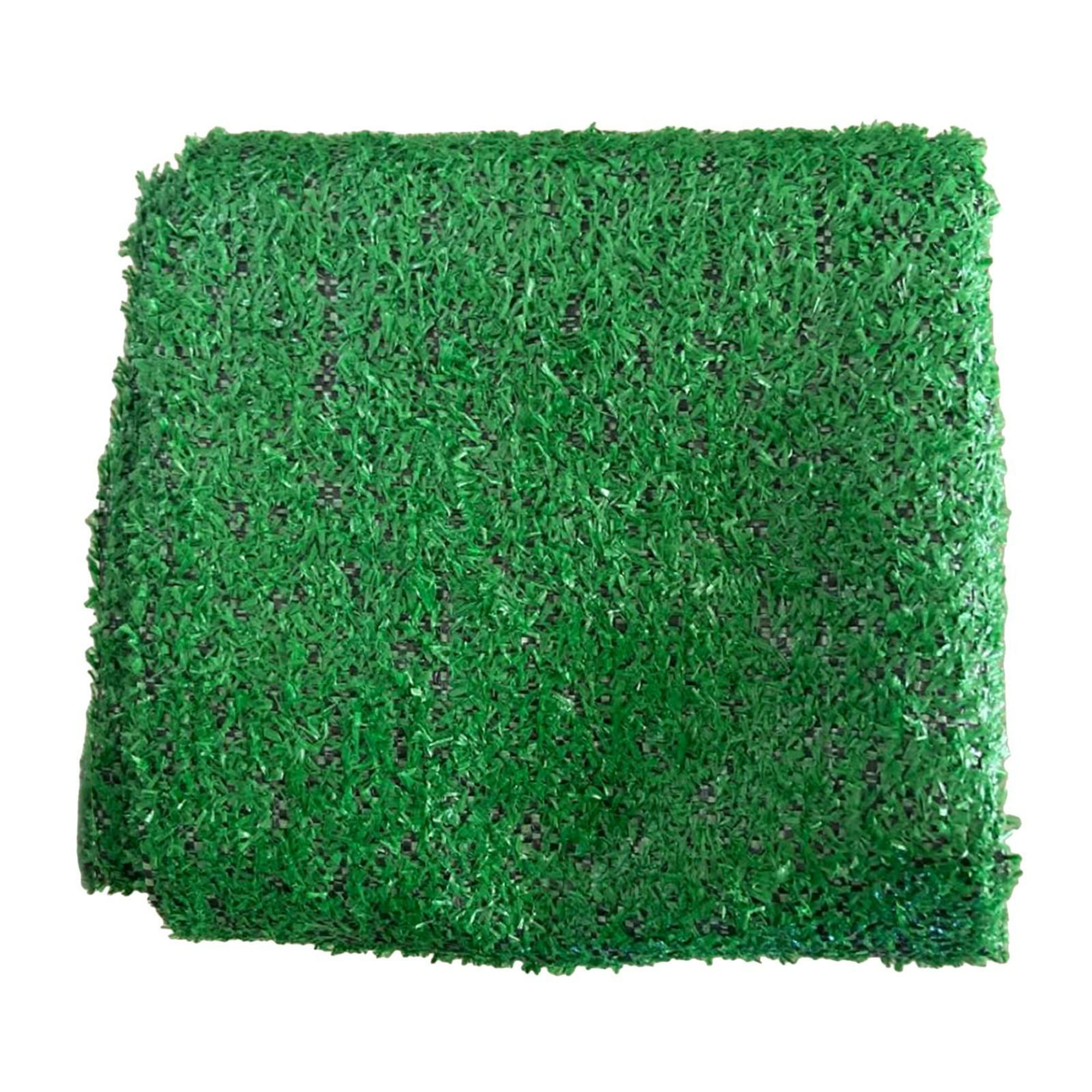 Hierba artificial realista, 9 pies x 28 pies, césped artificial sintético,  alfombra de césped verde de 0.79 pulgadas con agujeros de drenaje para