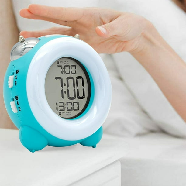 Reloj Digital Simple, alarma fuerte, funciona con pilas, fácil de  configurar, campana doble electrónica, despertador, reloj LCD portátil para  niños Zhivalor 223357-3