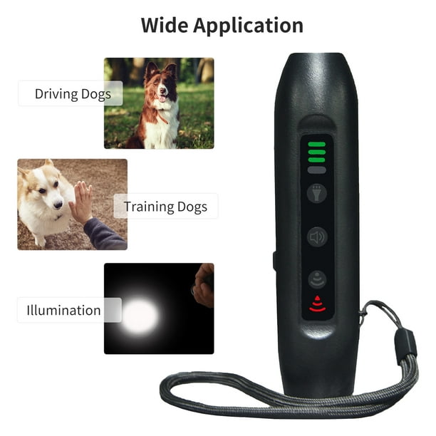 Ahuyentador ultrasónico de perros 3 modos Dispositivo portátil recargable  para perros