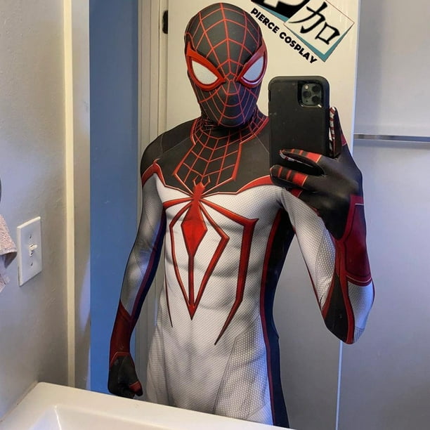 Disfraz De Spiderman Máscara Para Niños Halloween Cosplay Adulto Superhéroe