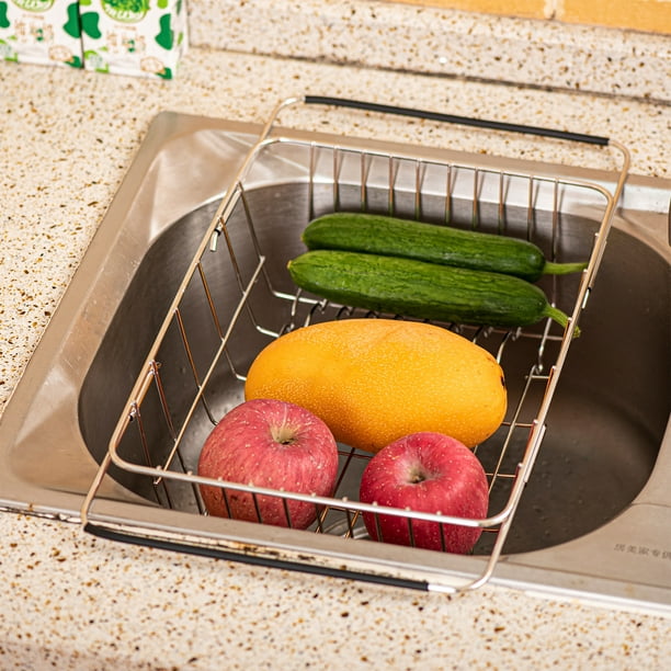 Comprar Escurridor de platos sobre el fregadero, escurridor de platos con  soporte para esponja de utensilios para organización del mostrador de la  cocina