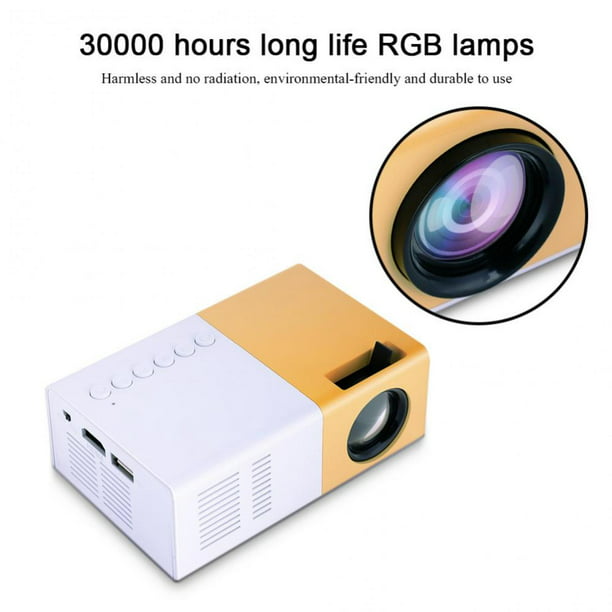 Mini proyector de 8500 lúmenes, compatible con 1080P, proyector portátil de  películas al aire libre con 55,000 horas de vida útil de la lámpara LED