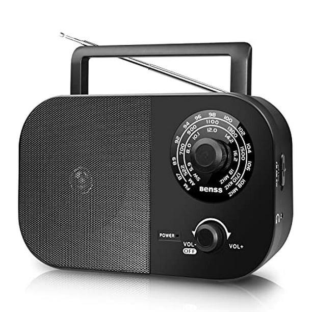  Radio pequeña, radio portátil gris plata del transistor AM FM  para el entretenimiento : Electrónica