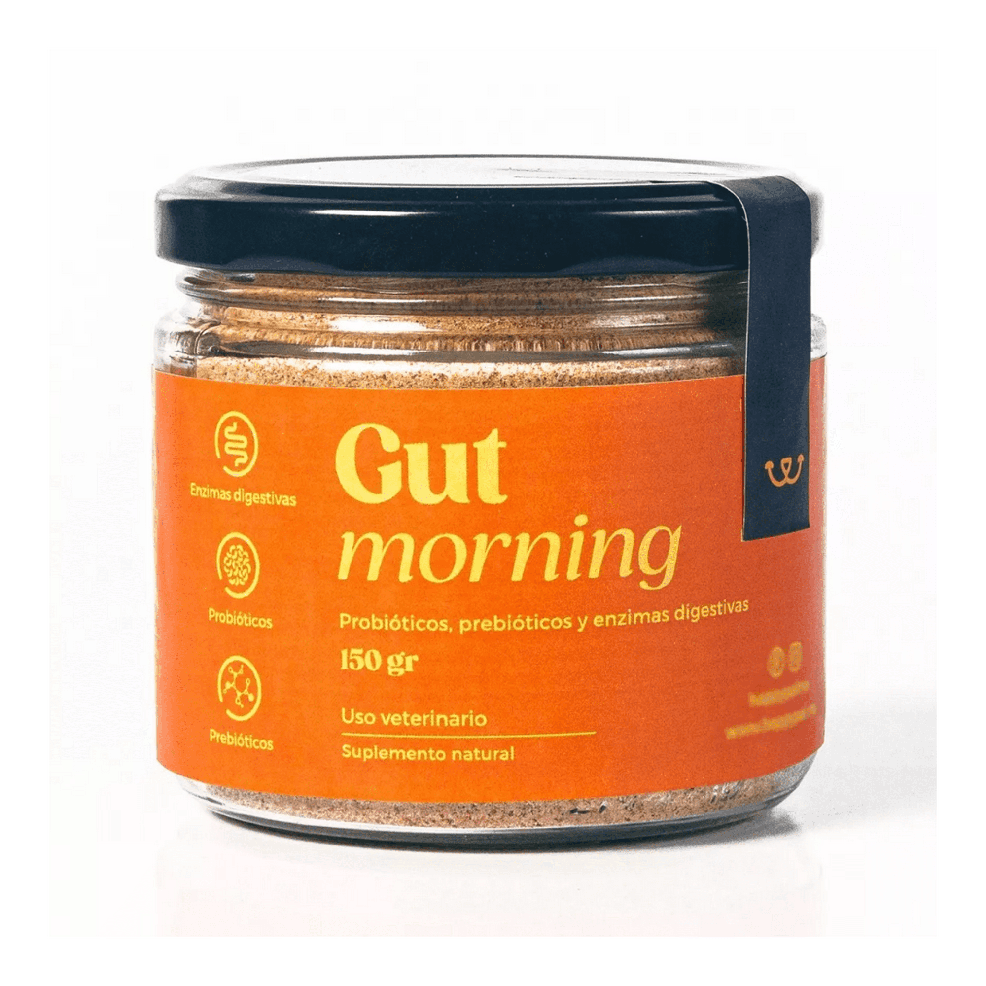 Happy pal gut morning i fibra, probióticos, prebióticos y enzimas digestivas para perro y gato. mejora la digestión de tu mascota happy pal suplemento natural en polvo gut morning