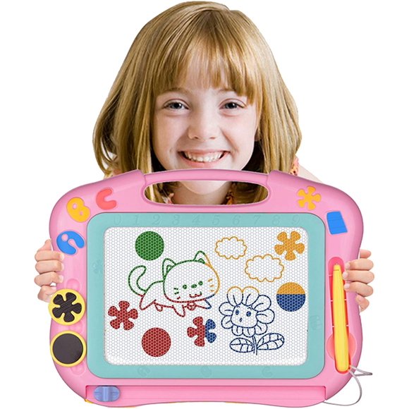magnetic drawing board kids magna doodle board travel size toddler toys sketch writing colorful erasable sketching pad holiday birthday gifts girl boy educational learning toy levamdar wmzl12882