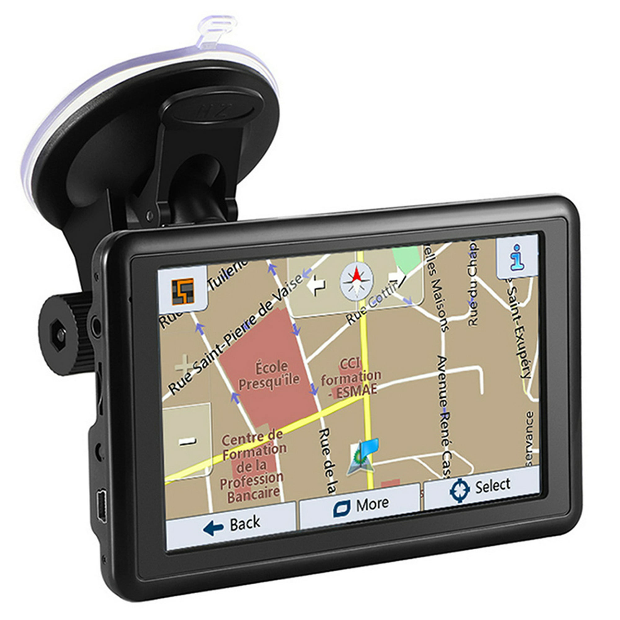 Dispositivo Gps Pantalla táctil de 5 pulgadas Dispositivo GPS HD Mapas  Navegación GPS para automóvil Tmvgtek Accesorios para autos y motos
