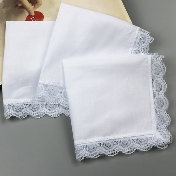 Pañuelos - Blanco Hugo Pañuelo encaje de algodón blanco | Walmart en línea