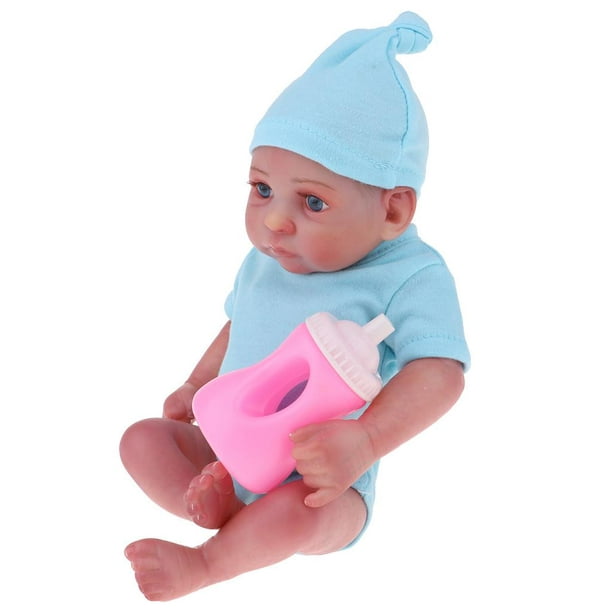 Muñeca Reborn de 55 cm con ropa y accesorios azules, muñeca de y , para  colección de juegos de cumpleaños, clases de br perfke Muñeco Reborn Niño  22 Pulgadas