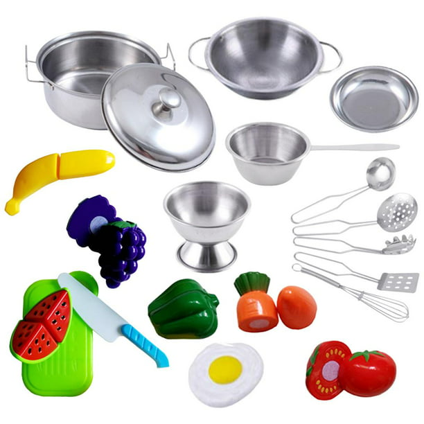 Excéntrico Inevitable Primitivo Simulación juguete de cocina de simulación utensilios de cocina 20 piezas  Zulema Juguetes de cocina para cocinar | Walmart en línea