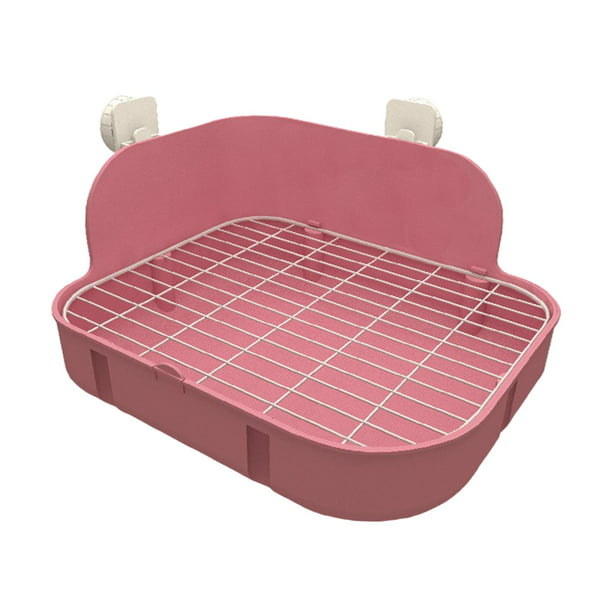 Paquete de 2-3 bandejas de caja de inodoro de conejo, orinal pequeño para  mascotas, bandeja de caca de conejillo de , color rosa 2 piezas Zulema