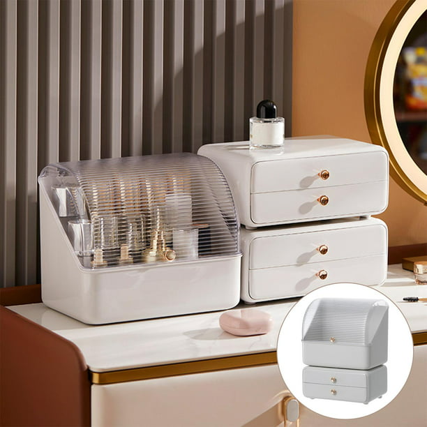 Organizador para maquillaje homyfort, caja para guardar productos  cosméticos con varias funciones