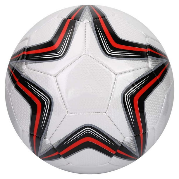 Balón de fútbol sobre un soporte blanco juego deportivo y trabajo en equipo