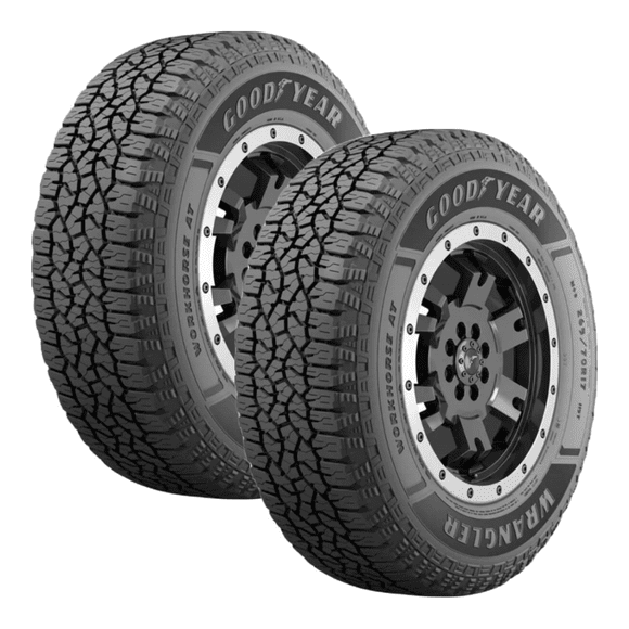 paquete de 2 llantas 23575 r15 109s goodyear wrangler workhorse at