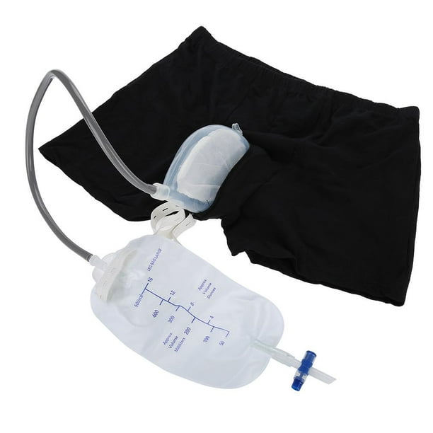 Bolsa de orina portátil para hombre, dispositivo de orina para orina, 33.8  fl oz, sistema urinario portátil con bolsa de orina de recogida para