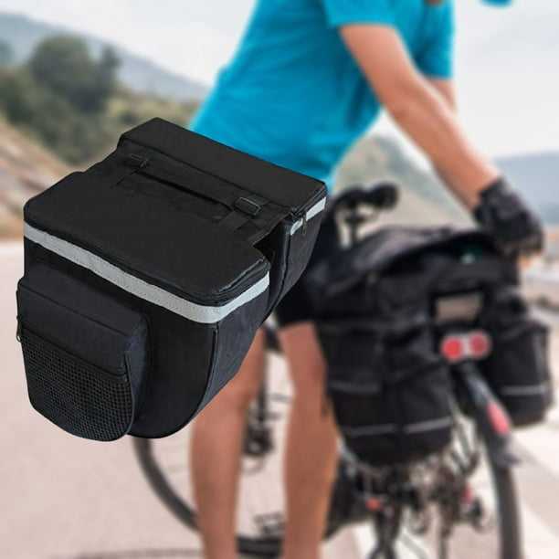 Bolsa de bicicleta alforjas de bicicleta, bolsa de cola de bicicleta de  viaje impermeable bolsa de bicicleta doble alforja trasera, bolsa de sillín  de
