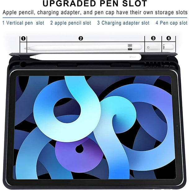 Heytea Funda para iPad Air 4 Generación 10.9 (2020) / Funda para iPad Air 5  Generación 10.9 (2022) Función de encendido/apagado automático Funda de  pie, Negro Negro YONGSHENG 8390611527013