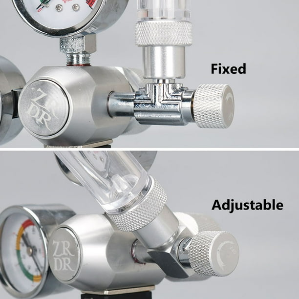 ZRDR Regulador de CO2 Acuario 12V CC Presión de solenoide de CO2 ajustable,  contador de burbujas con válvula de retención, sistema de co2 de acuario