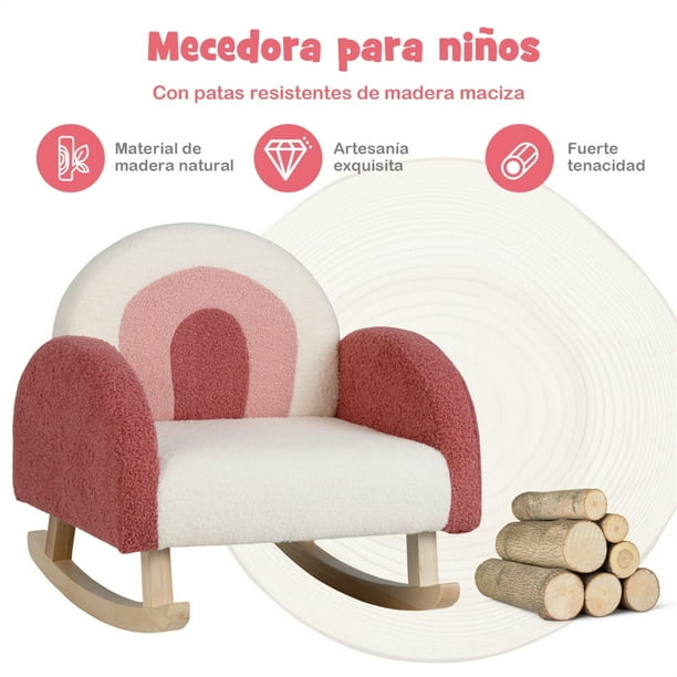  Silla mecedora individual, silla moderna para sala de estar, silla  mecedora de ocio para adultos y niños (color : estilo 3, tamaño:  37.4x41.3x35.4 in) : Hogar y Cocina