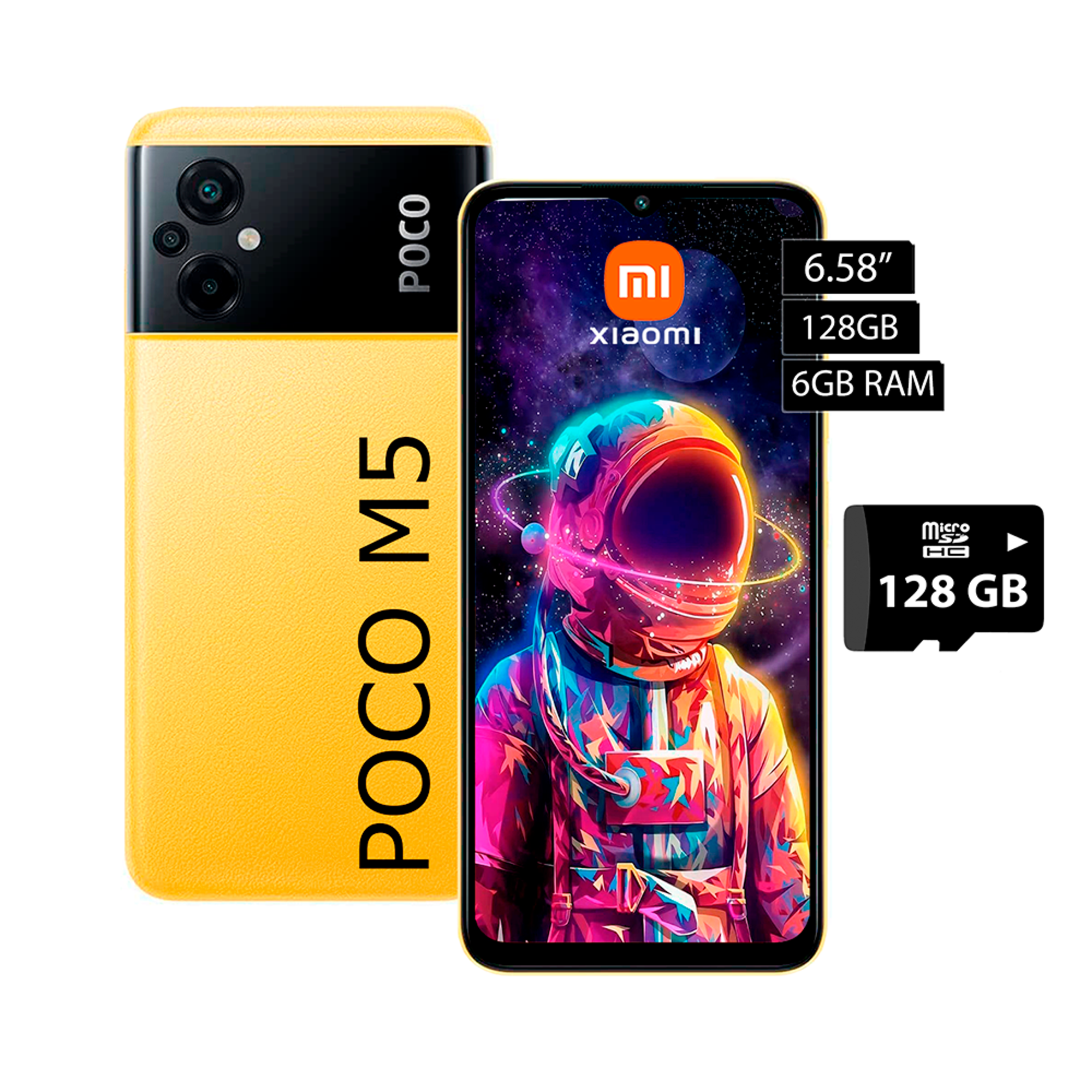 Smartphone Xiaomi Poco M5 4GB RAM 128GB ROM Negro Desbloqueado