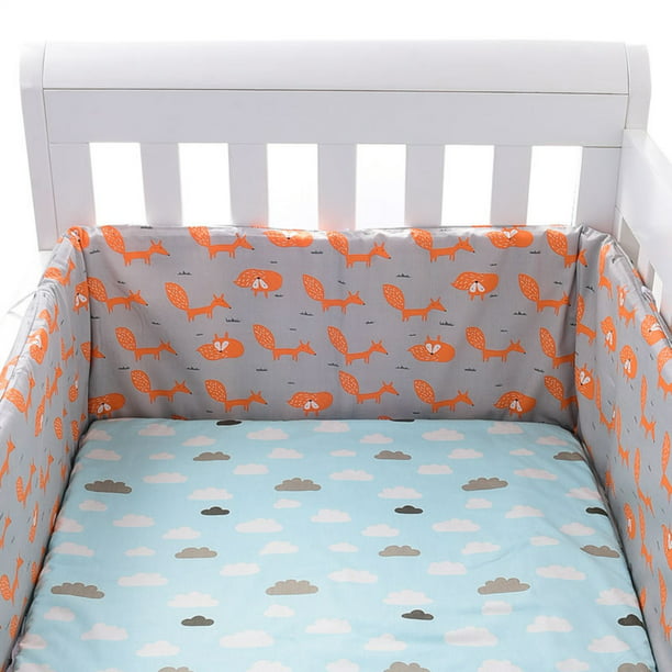 1 pieza 100% algodón parachoques de bebé cojín almohada parachoques en la  cuna viaje de protección de cama de bebé