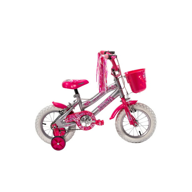 Bicicleta Infantil Unibike rodada 12 con ruedas de entrenamiento Rosa 12