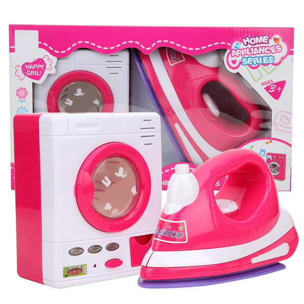 Mini Lavadora de Juguete Eléctrica color Rosa Educativa para tus Hijos