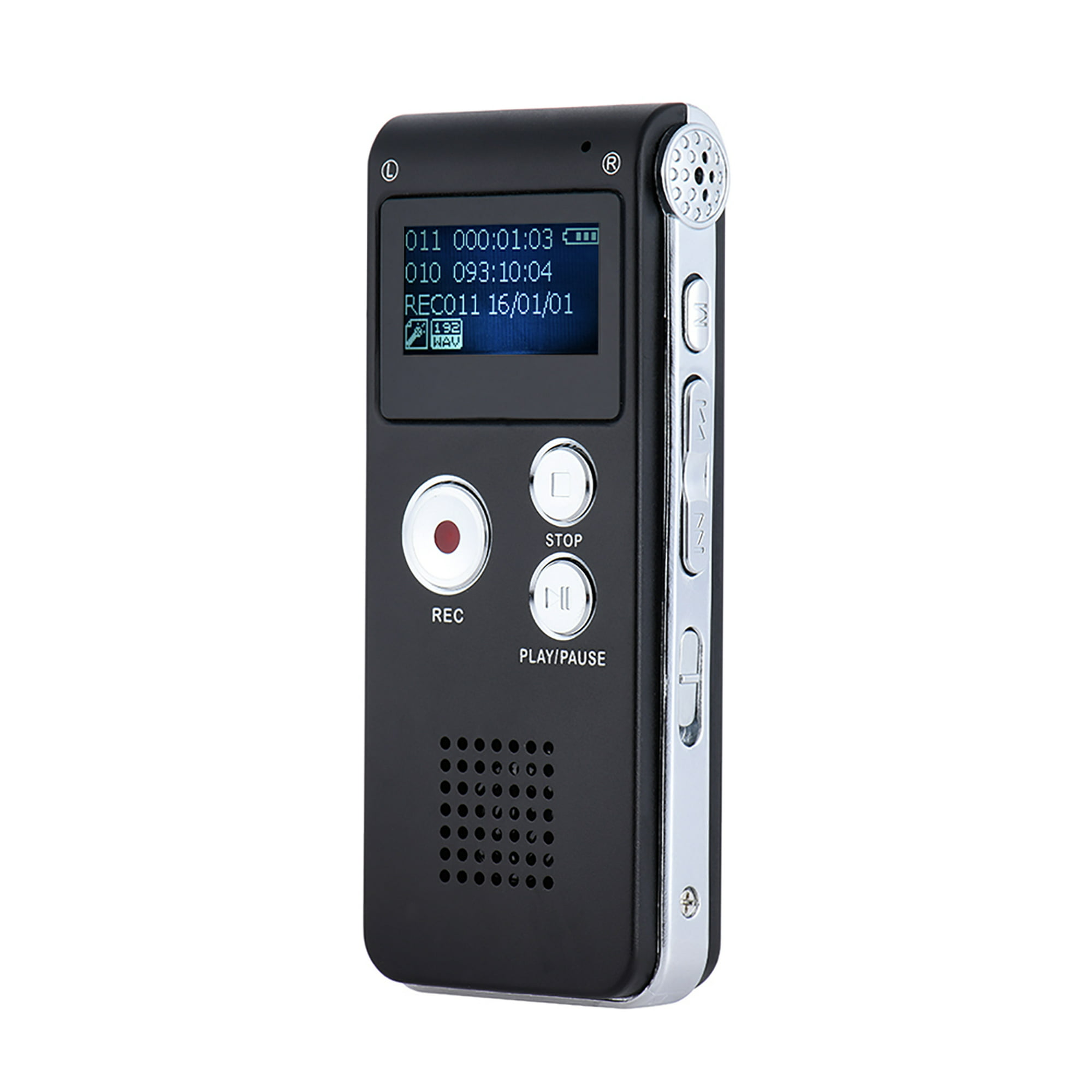 Grabadora de Voz Digital Tomshoo de 32GB, Activada por Voz, con  Reproducción de MP3 y Grabación HD de 1536