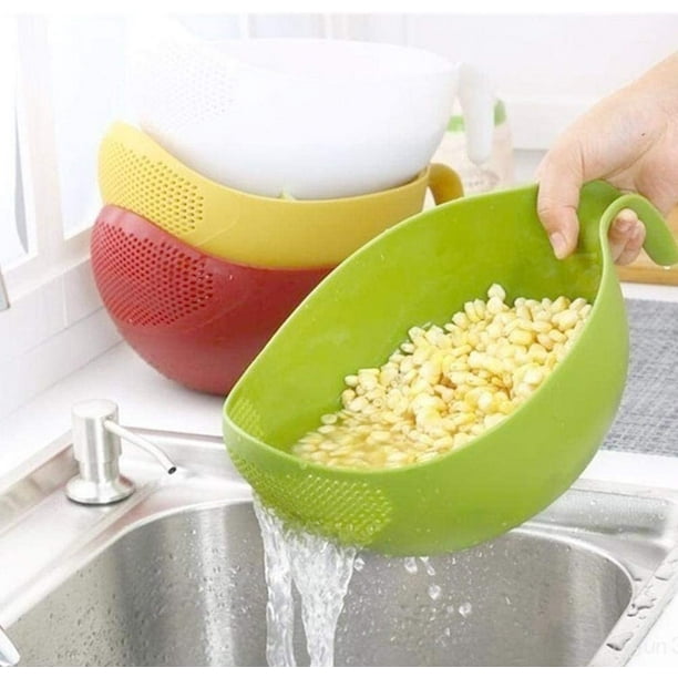 2 piezas de colador de ollas de plástico de alta calidad con asa, tabla de  filtro de alimentos para drenar espaguetis, pasta, grasa, verduras, frutas