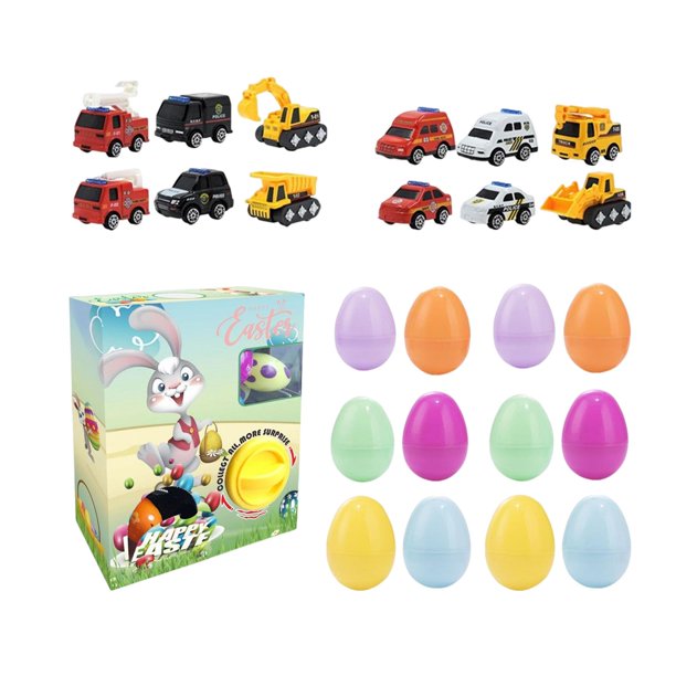 12 Huevos de Pascua Rellenos con Juguetes, Juguetes de Guardería, Regalos  de Fiesta, Divertidos Juguetes de Baño, Cestas de Pascua para Y Niñas ,  Muñecos 25x18x5cm Soledad huevos de pascua precargados