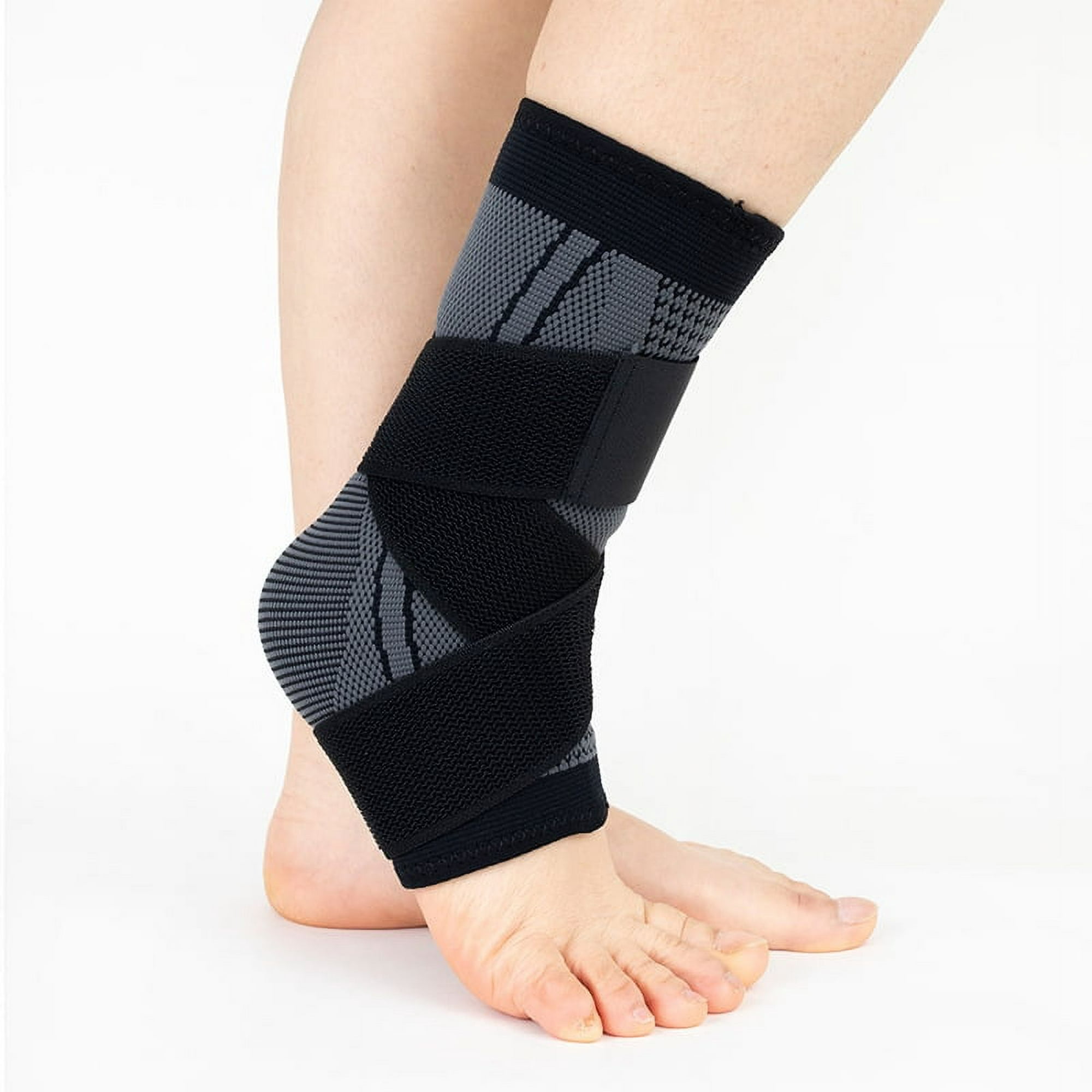 Tobillera deportiva, tobillera torcida de 2 piezas, tobillera ajustable  para esguinces de ligamentos y lesiones deportivas (XL)