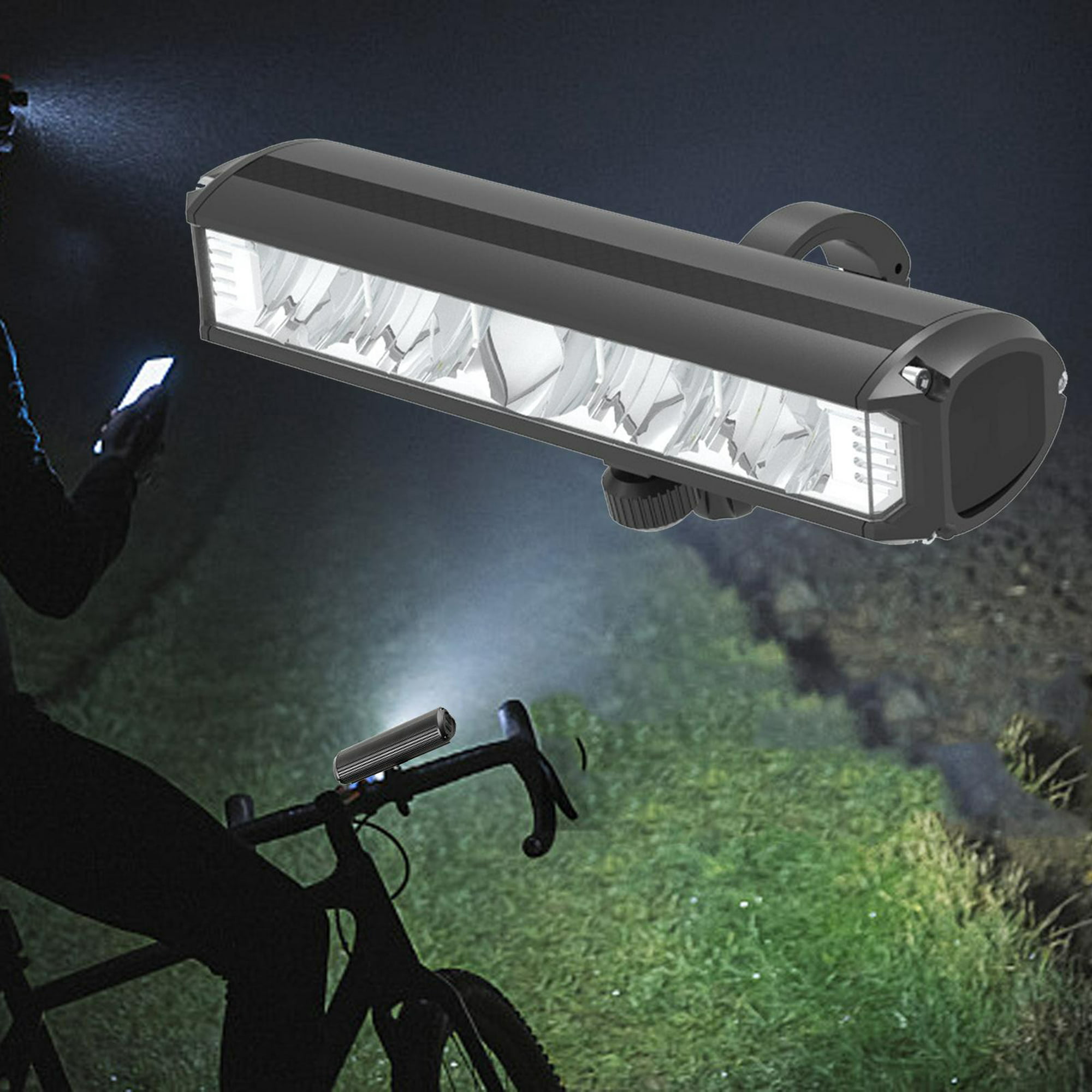 Luz Lampara Delantera Faro Impermeable Para Bicicleta LED USB Recargable  Ciclism