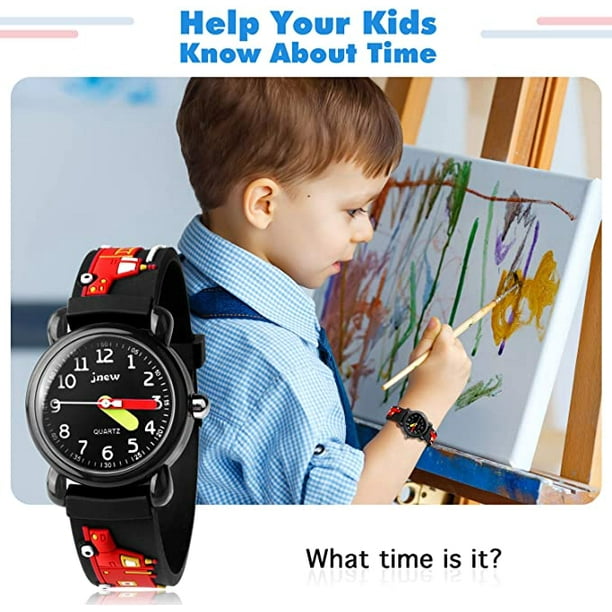 Reloj para niños y niñas, reloj para niños pequeños, relojes analógicos  digitales a prueba de agua para muñecas con banda de silicona de dibujos  animados lindos en 3D, para 3-10 años