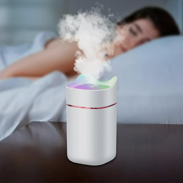 Humidificador de aire purificador 1.4L USB humidificador de niebla fría  difusor de aceite esencial para escritorio coche oficina dormitorio Blanco