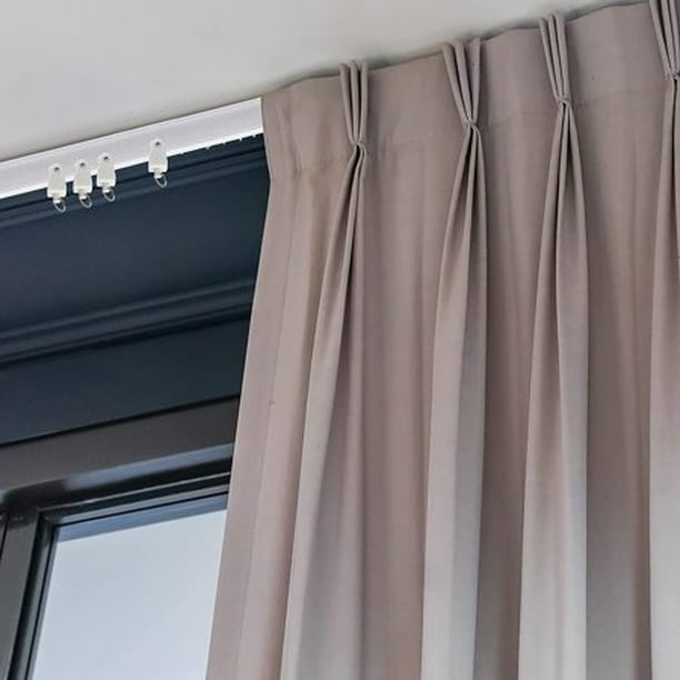 Riel de cortina curvo de techo flexible de 5 metros Montaje de cortina de  techo flexible Riel curvo de ventanas blandas para riel de cortina con  ganchos de cortina de metal, cortinas