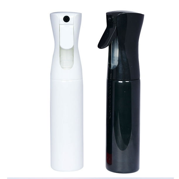 Botella de spray continuo (300 ml/10.1 onzas – verde) pulverizador de agua  de plástico vacío – Ultra fino recargable para el cabello, limpieza