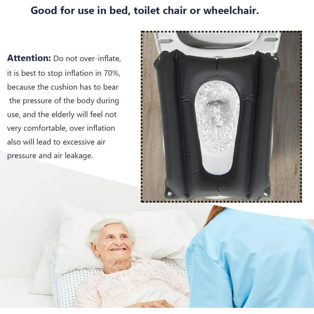  Cojines inflables Antiescaras Cojín inflable para silla de  pacientes ancianos postrados en cama con bomba para silla de ruedas (azul  zafiro) : Salud y Hogar