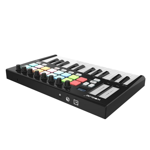 Ebriche mini controlador MIDI, mini teclado USB portátil de 25