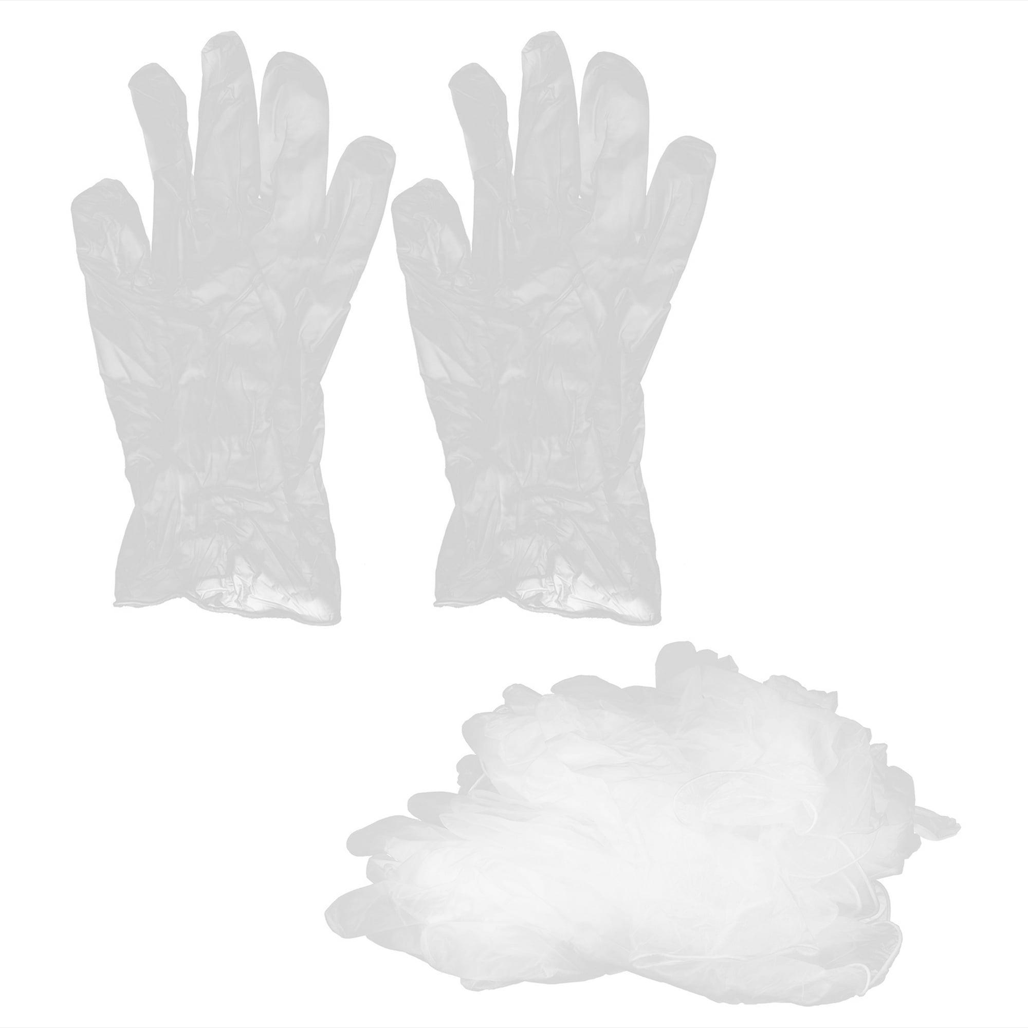 Guantes desechables transparentes, 40 guantes desechables de PVC ...