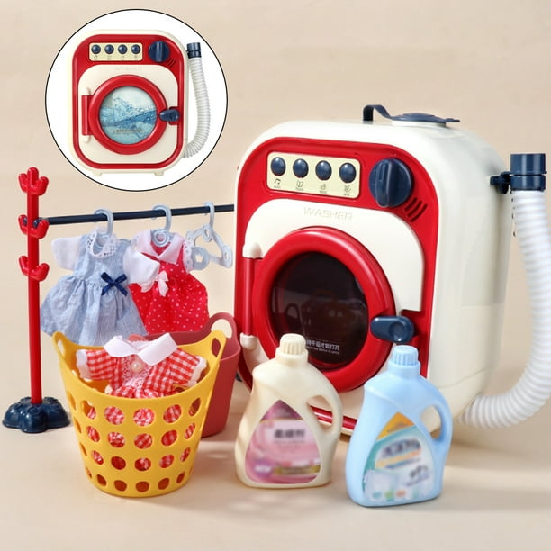  Lavadora de juguetes para niños, juego de lavadora y
