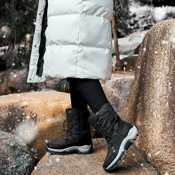 Botas De Invierno Para Hombre Para Escalada De Montaña Zapatos De Cuero De  Nieve 