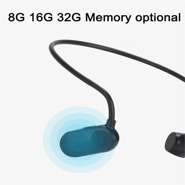 Auriculares Conducción ósea impermeable Ipx8 natación con reproductor de  MP3 incorporado 32G memoria naranja blanco