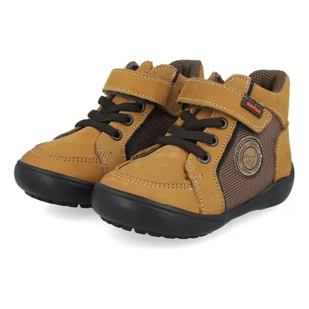 Botas Niño Zapatos Casual Piel Cafe Audaz