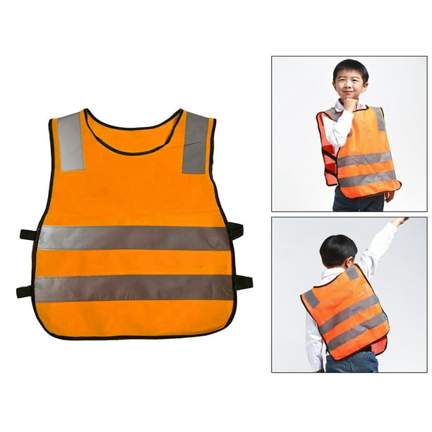 Chaleco reflectante fluorescente de alta visibilidad para niños, ropa de  seguridad para exteriores - AliExpress