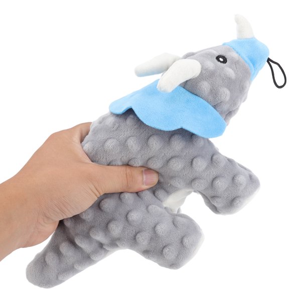 GoDog Juguete de Peluche Resistente Triceratops para Perro, Grande